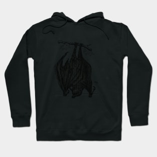 Upside down bat hanging Hoodie